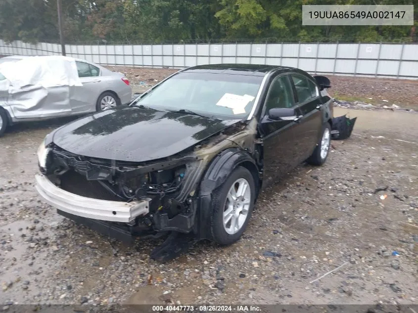 2009 Acura Tl 3.5 VIN: 19UUA86549A002147 Lot: 40447773