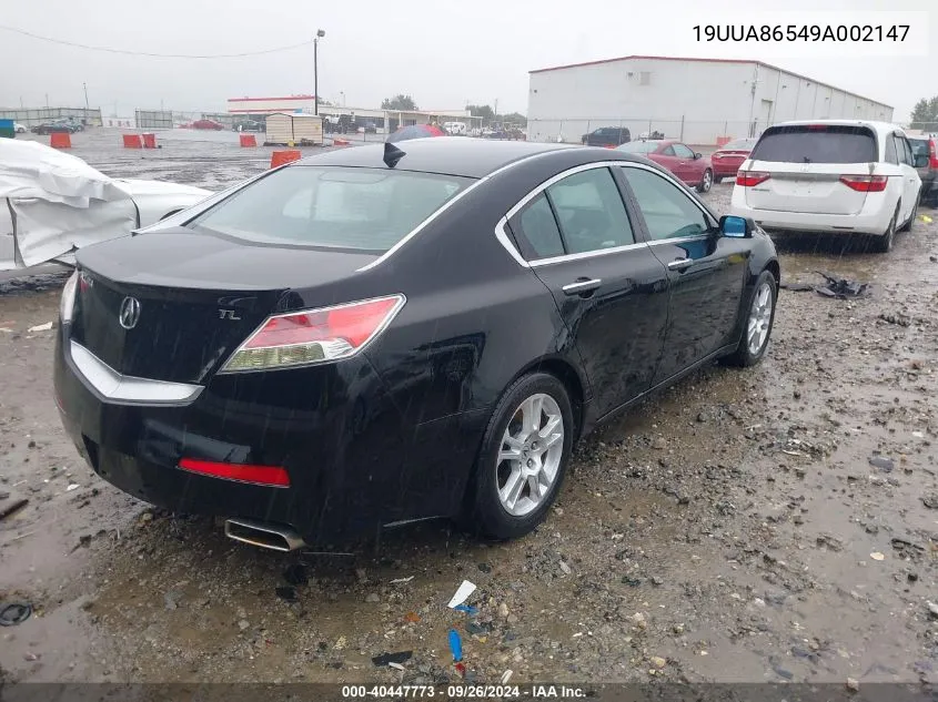 2009 Acura Tl 3.5 VIN: 19UUA86549A002147 Lot: 40447773