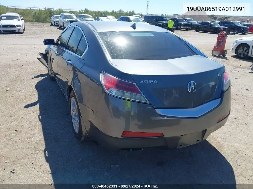 2009 Acura Tl 3.5 VIN: 19UUA86519A012991 Lot: 40452331