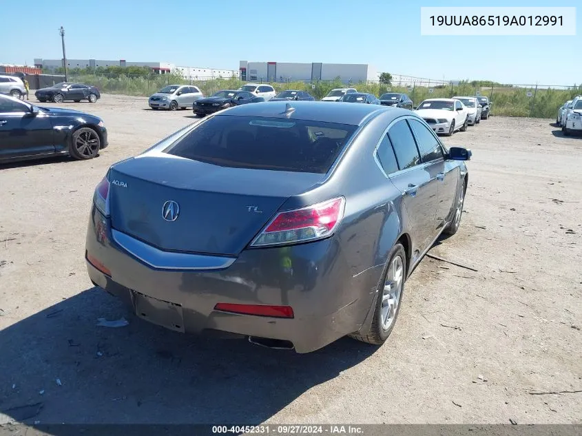 2009 Acura Tl 3.5 VIN: 19UUA86519A012991 Lot: 40452331