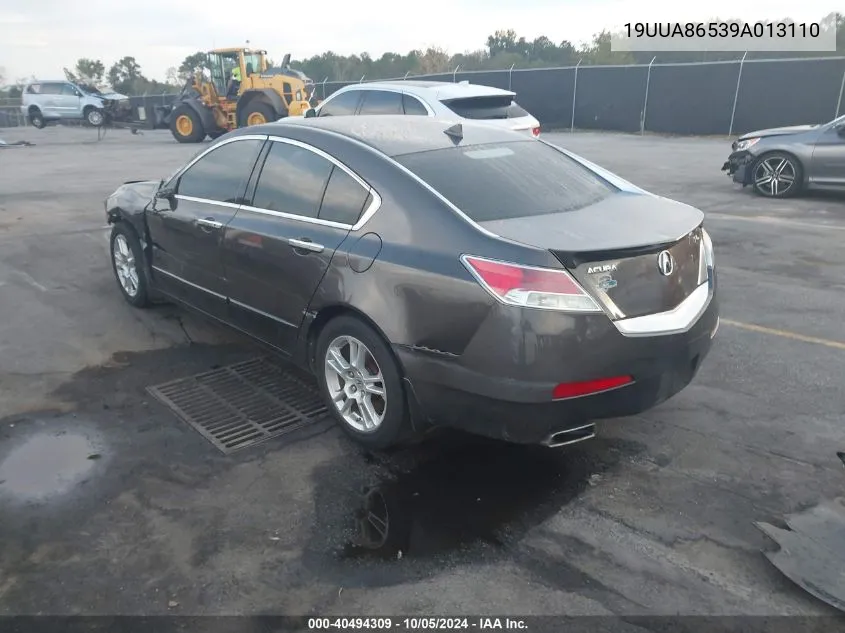 2009 Acura Tl VIN: 19UUA86539A013110 Lot: 40494309