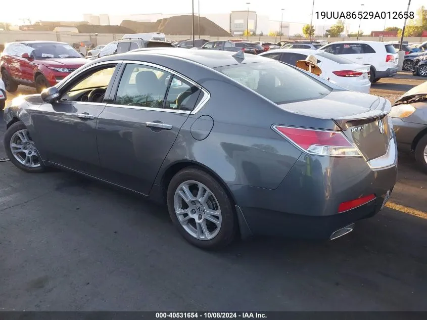 2009 Acura Tl 3.5 VIN: 19UUA86529A012658 Lot: 40531654