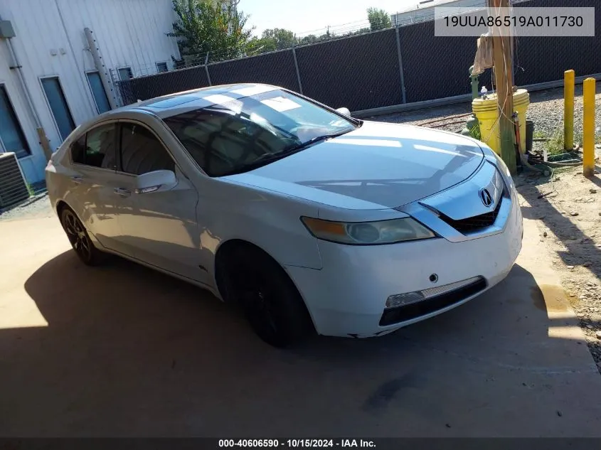 2009 Acura Tl 3.5 VIN: 19UUA86519A011730 Lot: 40606590