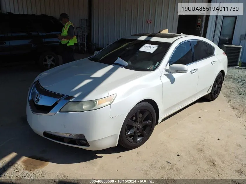 2009 Acura Tl 3.5 VIN: 19UUA86519A011730 Lot: 40606590