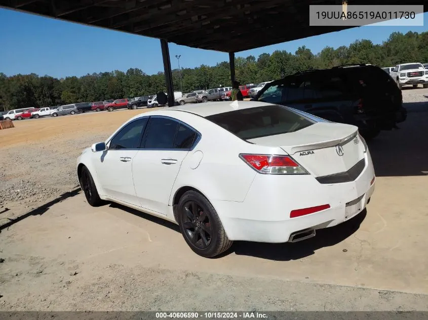 2009 Acura Tl 3.5 VIN: 19UUA86519A011730 Lot: 40606590