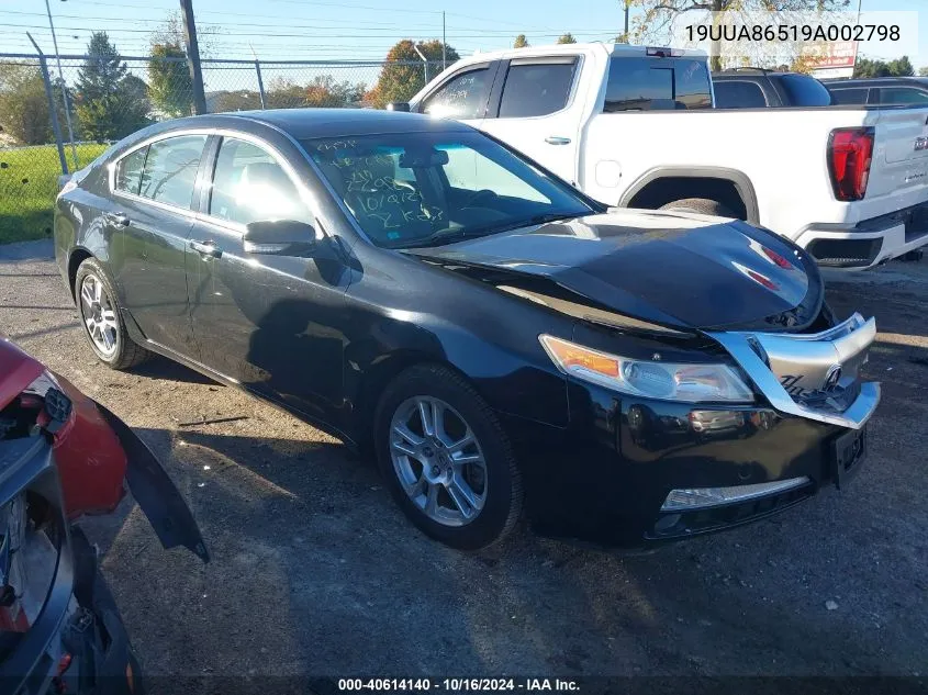 2009 Acura Tl 3.5 VIN: 19UUA86519A002798 Lot: 40614140