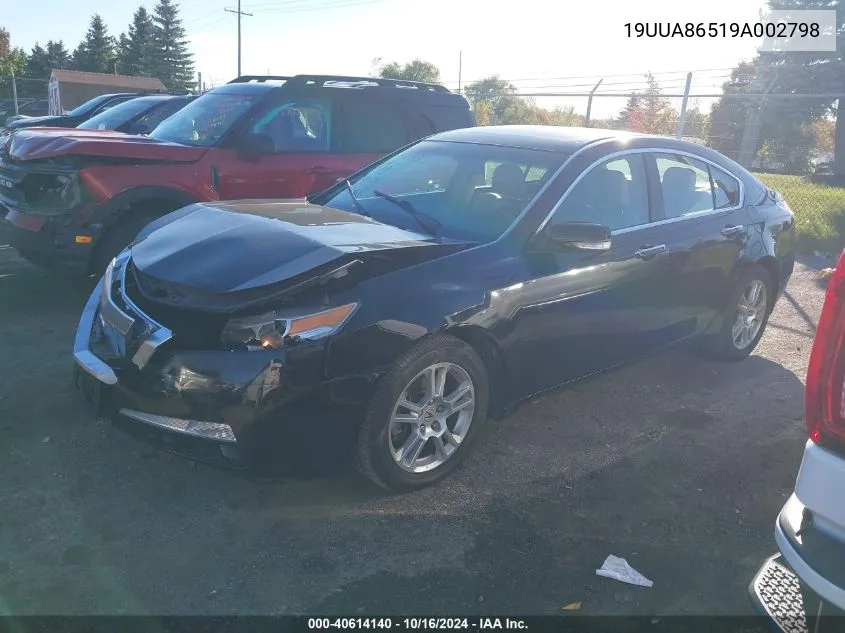 2009 Acura Tl 3.5 VIN: 19UUA86519A002798 Lot: 40614140