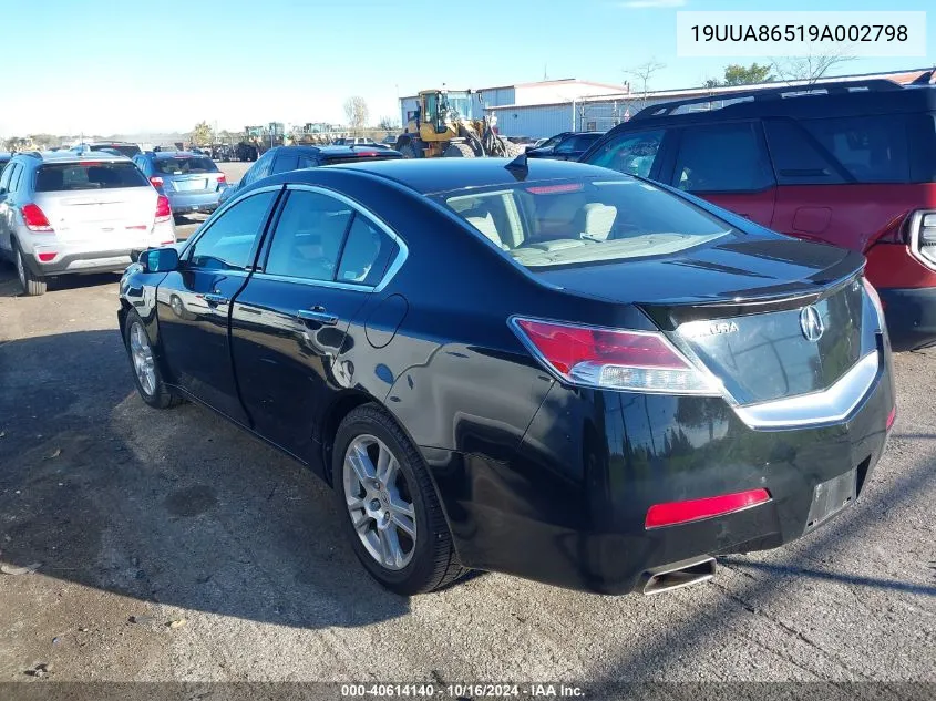 2009 Acura Tl 3.5 VIN: 19UUA86519A002798 Lot: 40614140