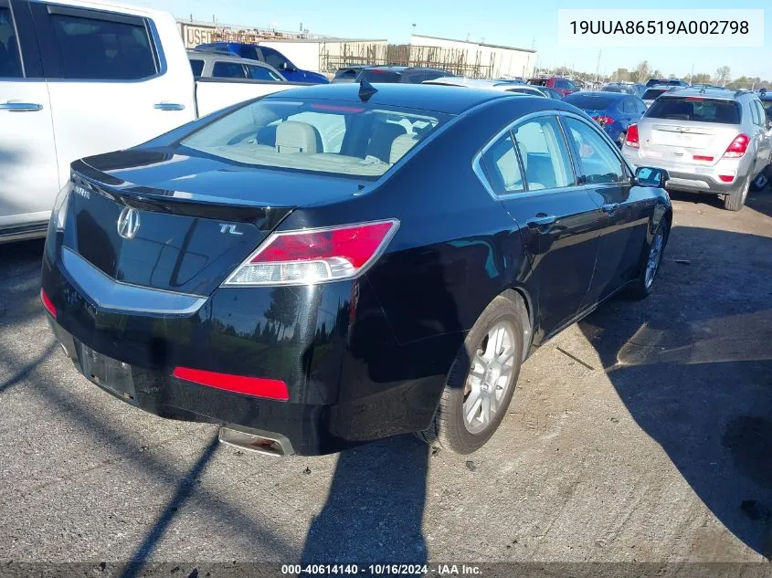 2009 Acura Tl 3.5 VIN: 19UUA86519A002798 Lot: 40614140