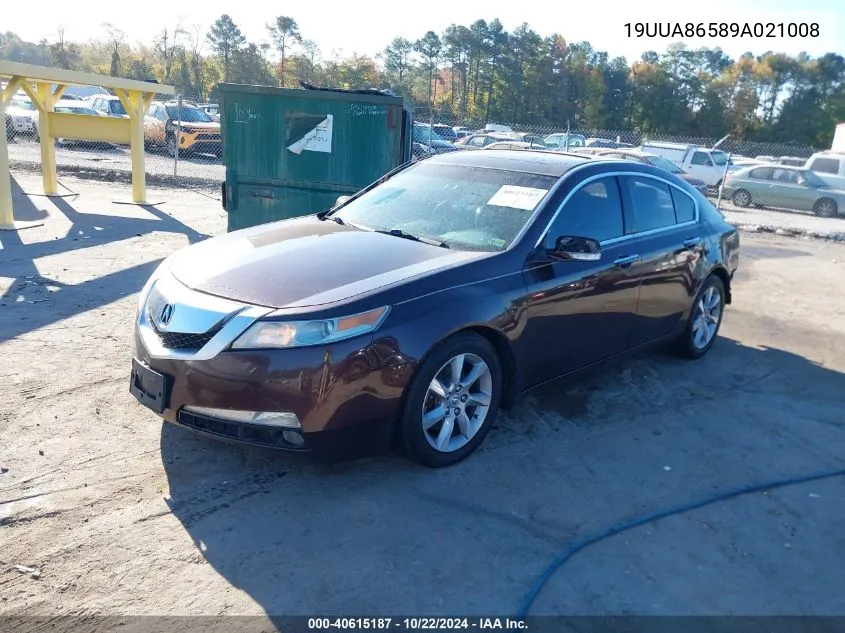 2009 Acura Tl 3.5 VIN: 19UUA86589A021008 Lot: 40615187