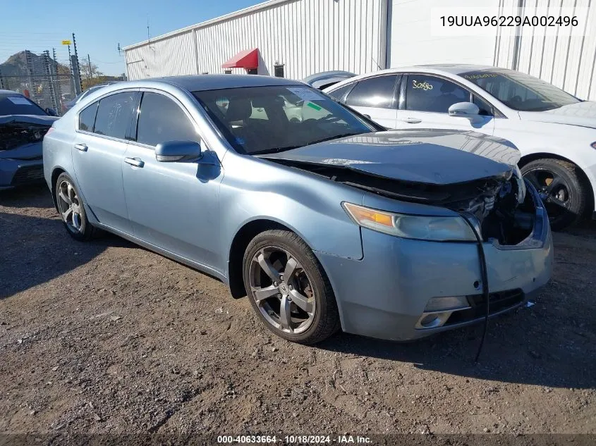 2009 Acura Tl 3.7 VIN: 19UUA96229A002496 Lot: 40633664