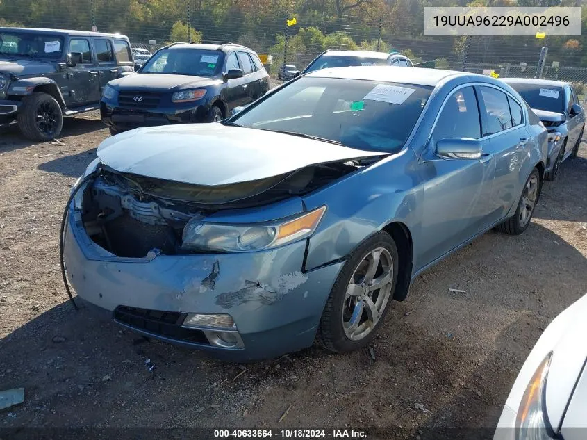 2009 Acura Tl 3.7 VIN: 19UUA96229A002496 Lot: 40633664