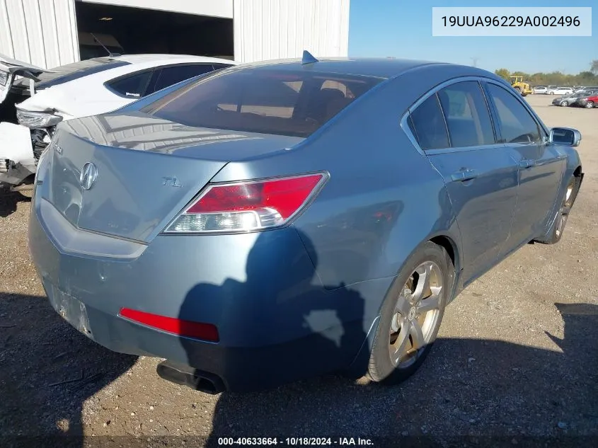 2009 Acura Tl 3.7 VIN: 19UUA96229A002496 Lot: 40633664