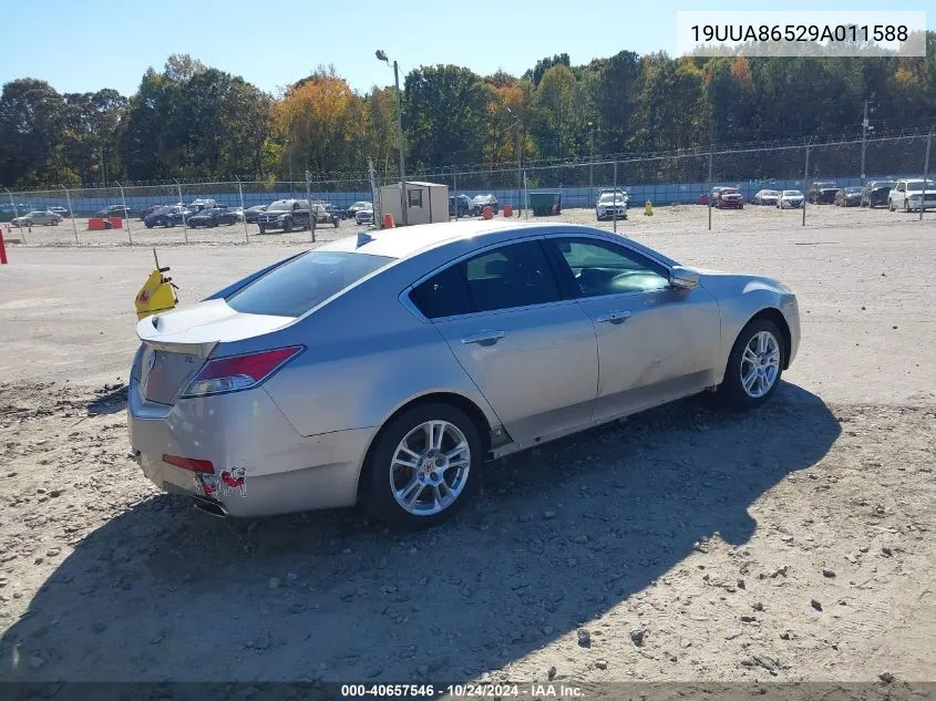 2009 Acura Tl 3.5 VIN: 19UUA86529A011588 Lot: 40657546