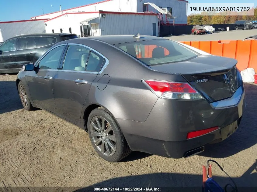 2009 Acura Tl 3.5 VIN: 19UUA865X9A019762 Lot: 40672144