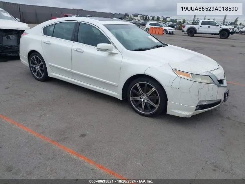 2009 Acura Tl 3.5 VIN: 19UUA86529A018590 Lot: 40695821