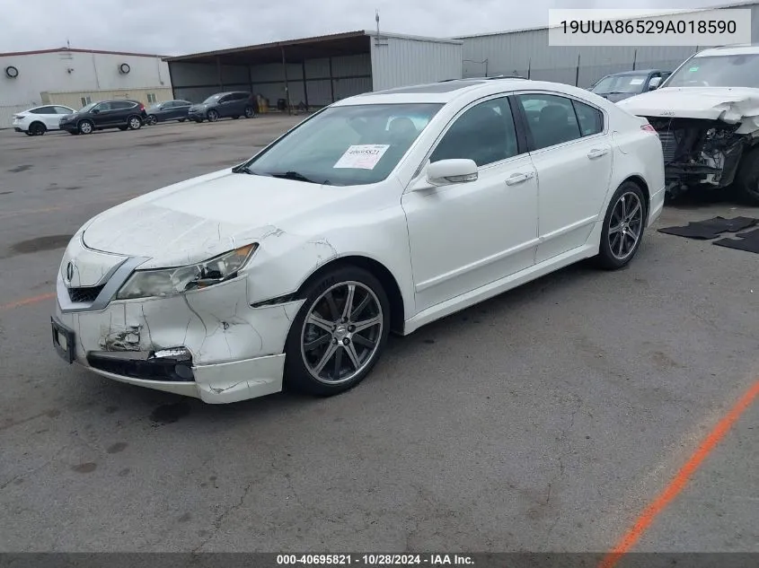 2009 Acura Tl 3.5 VIN: 19UUA86529A018590 Lot: 40695821