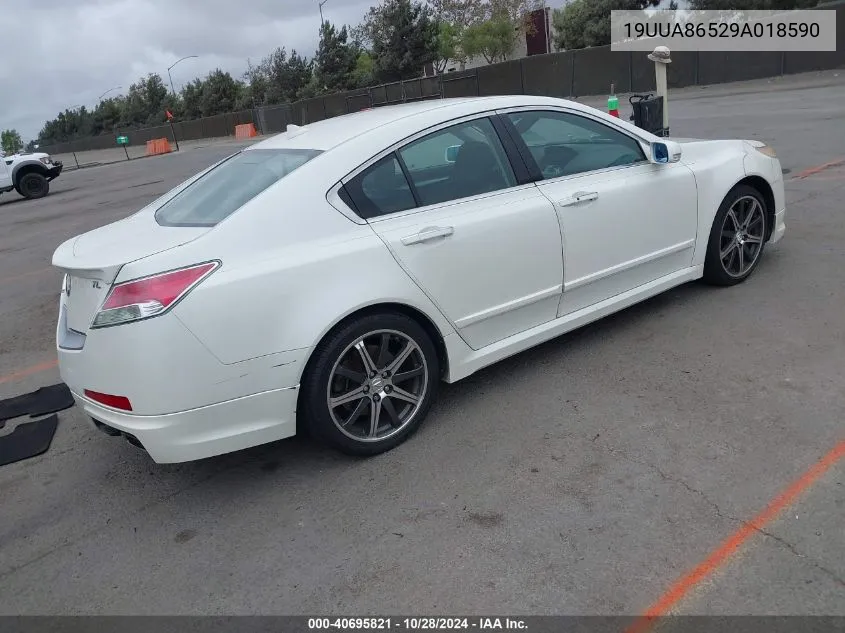 2009 Acura Tl 3.5 VIN: 19UUA86529A018590 Lot: 40695821