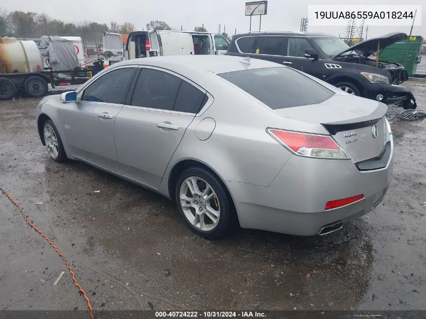 2009 Acura Tl 3.5 VIN: 19UUA86559A018244 Lot: 40724222