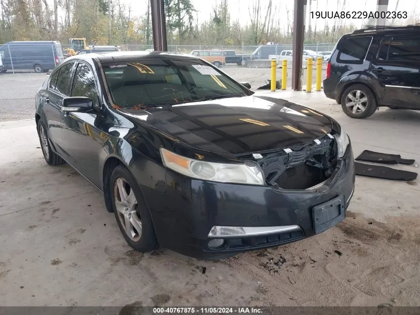 2009 Acura Tl 3.5 VIN: 19UUA86229A002363 Lot: 40767875