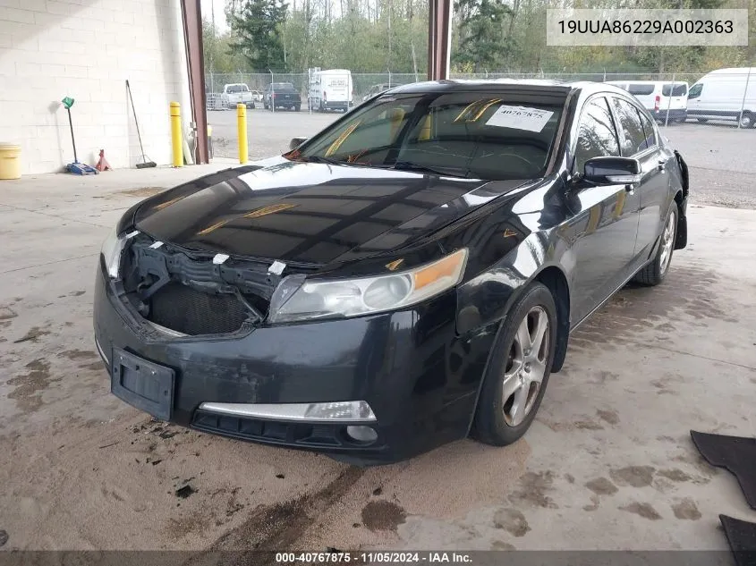 2009 Acura Tl 3.5 VIN: 19UUA86229A002363 Lot: 40767875