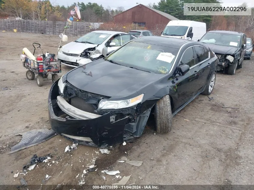 2009 Acura Tl 3.5 VIN: 19UUA86229A002296 Lot: 40775595