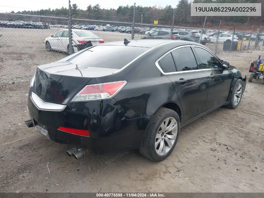 2009 Acura Tl 3.5 VIN: 19UUA86229A002296 Lot: 40775595