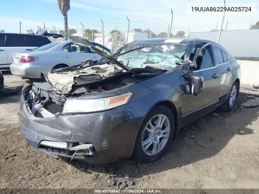 2009 Acura Tl 3.5 VIN: 19UUA86229A025724 Lot: 40799642