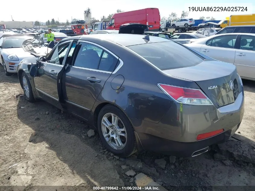 2009 Acura Tl 3.5 VIN: 19UUA86229A025724 Lot: 40799642