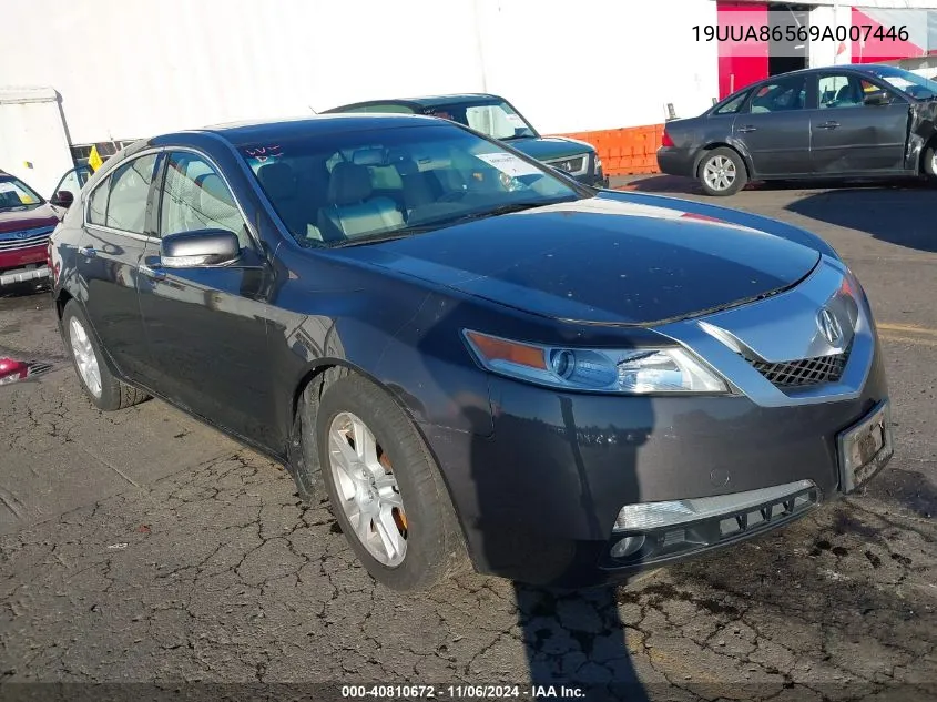 2009 Acura Tl 3.5 VIN: 19UUA86569A007446 Lot: 40810672