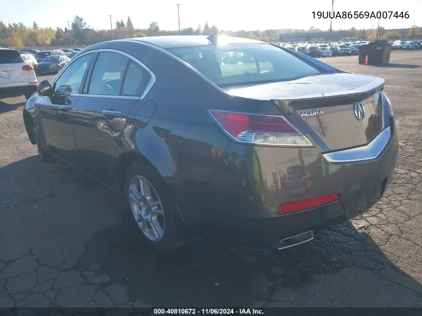 2009 Acura Tl 3.5 VIN: 19UUA86569A007446 Lot: 40810672