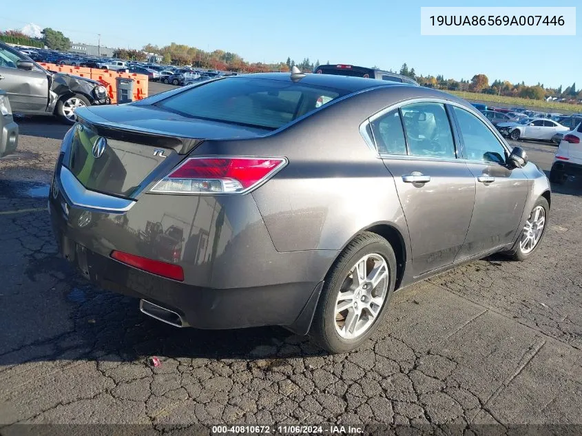 2009 Acura Tl 3.5 VIN: 19UUA86569A007446 Lot: 40810672