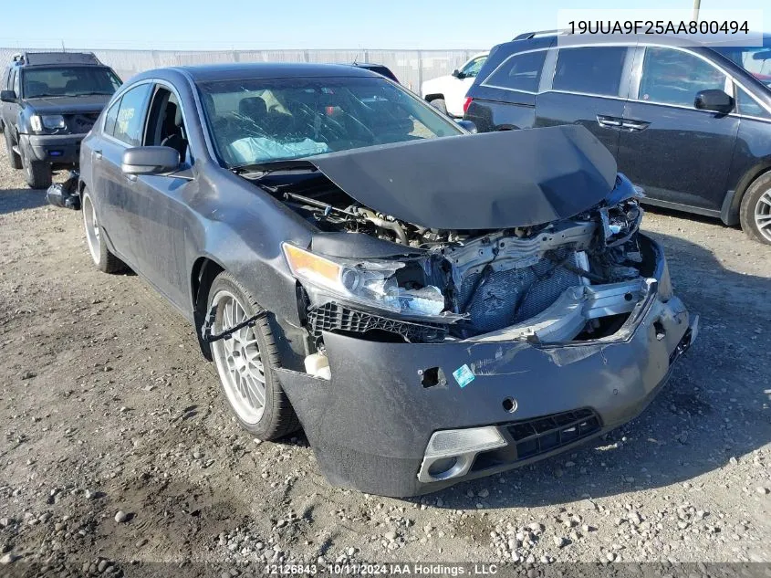 2010 Acura Tl VIN: 19UUA9F25AA800494 Lot: 12126843