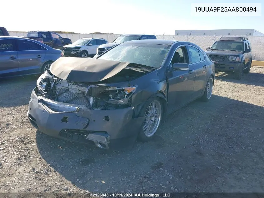 2010 Acura Tl VIN: 19UUA9F25AA800494 Lot: 12126843