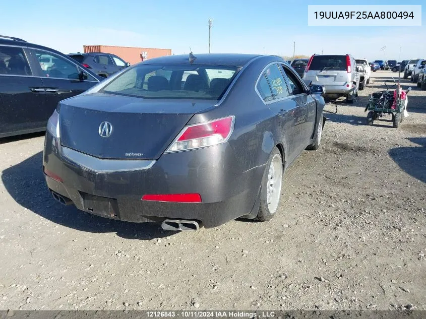 2010 Acura Tl VIN: 19UUA9F25AA800494 Lot: 12126843