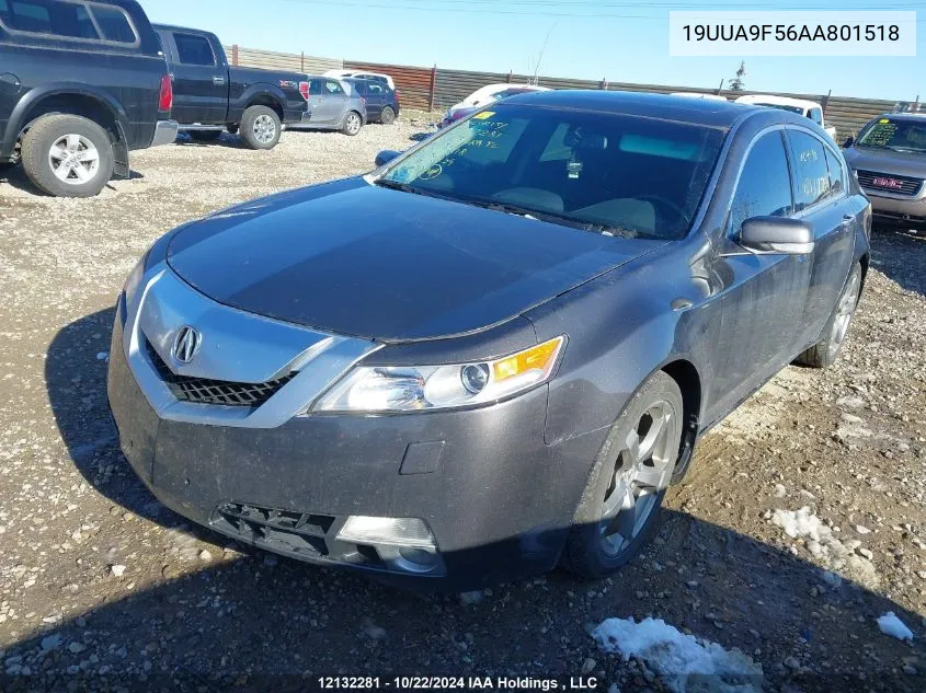 2010 Acura Tl VIN: 19UUA9F56AA801518 Lot: 12132281