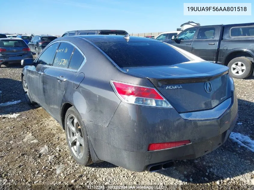 2010 Acura Tl VIN: 19UUA9F56AA801518 Lot: 12132281