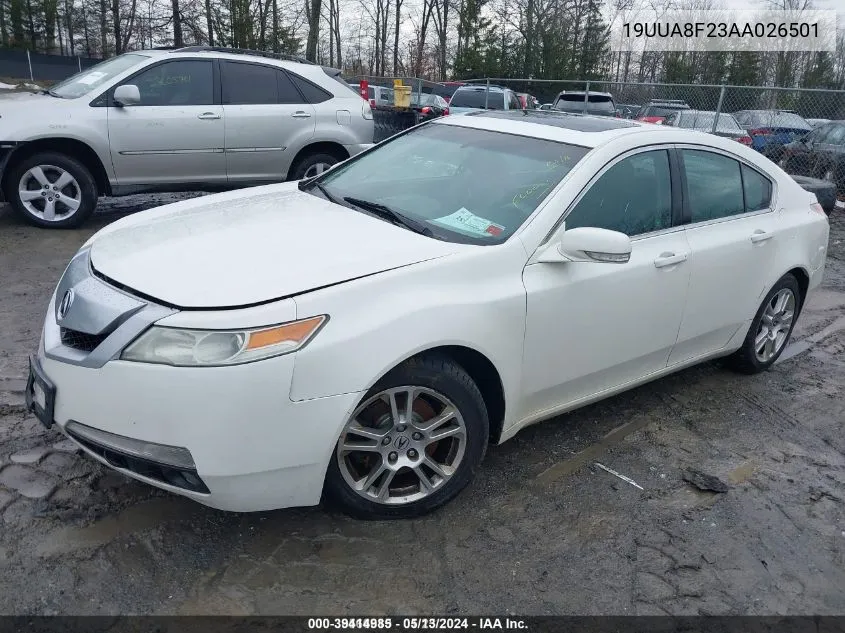 2010 Acura Tl 3.5 VIN: 19UUA8F23AA026501 Lot: 39414985