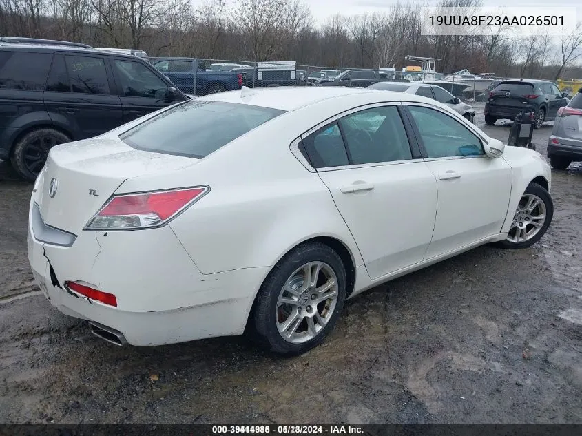 2010 Acura Tl 3.5 VIN: 19UUA8F23AA026501 Lot: 39414985