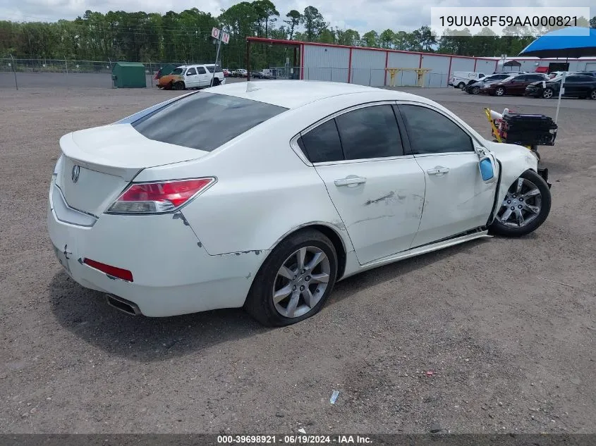 2010 Acura Tl 3.5 VIN: 19UUA8F59AA000821 Lot: 39698921