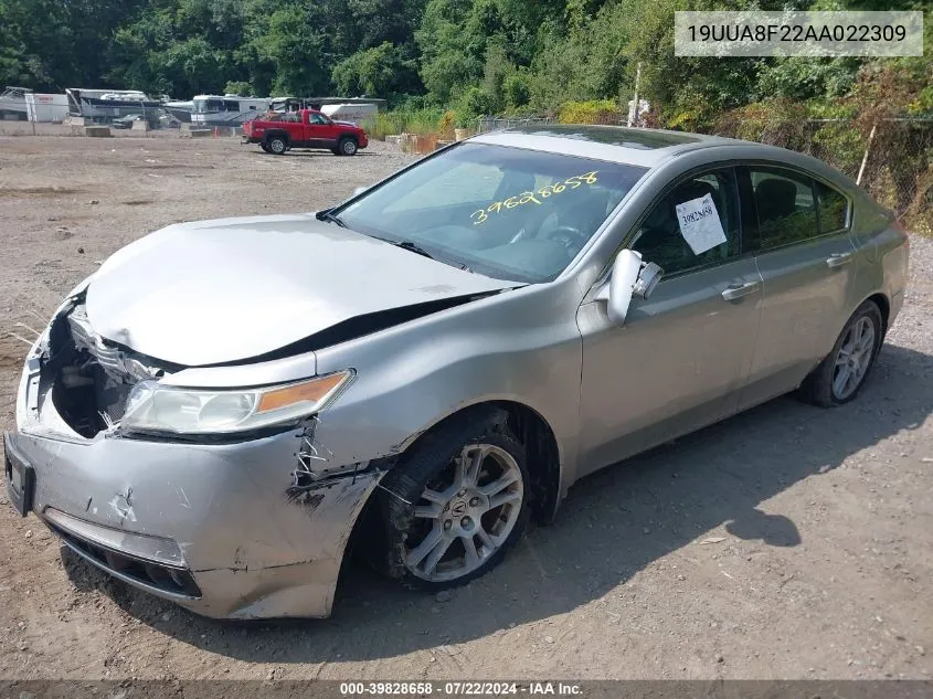 2010 Acura Tl 3.5 VIN: 19UUA8F22AA022309 Lot: 39828658