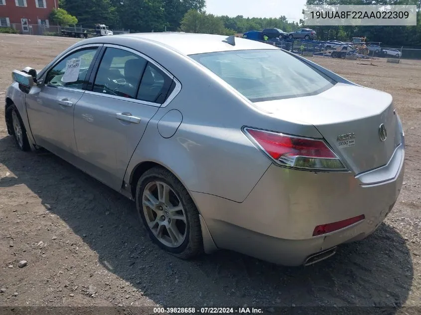 2010 Acura Tl 3.5 VIN: 19UUA8F22AA022309 Lot: 39828658