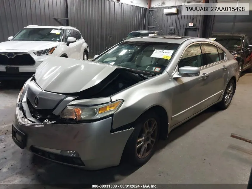 2010 Acura Tl 3.5 VIN: 19UUA8F27AA015498 Lot: 39931309