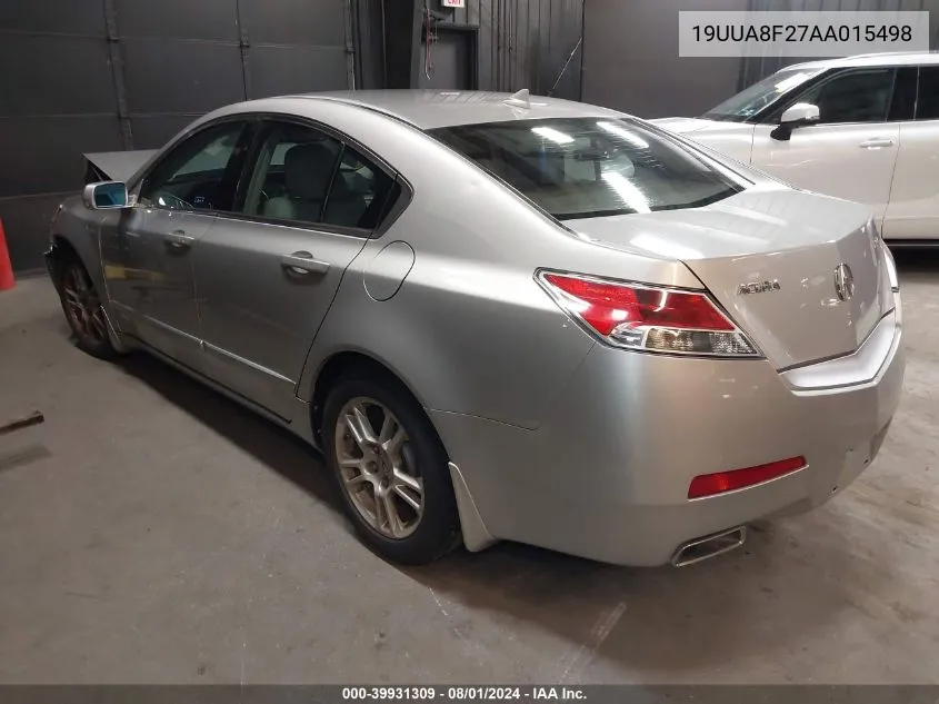 2010 Acura Tl 3.5 VIN: 19UUA8F27AA015498 Lot: 39931309