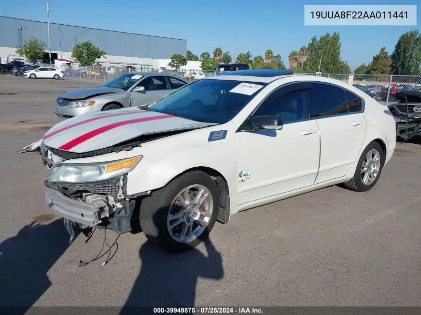 2010 Acura Tl 3.5 VIN: 19UUA8F22AA011441 Lot: 39949875