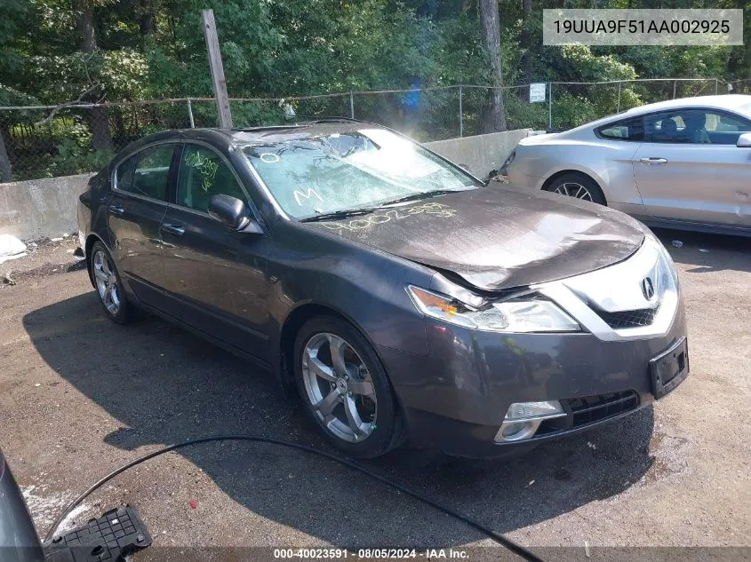 2010 Acura Tl 3.7 VIN: 19UUA9F51AA002925 Lot: 40023591