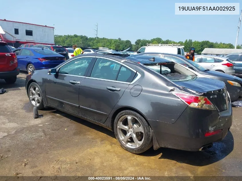 2010 Acura Tl 3.7 VIN: 19UUA9F51AA002925 Lot: 40023591