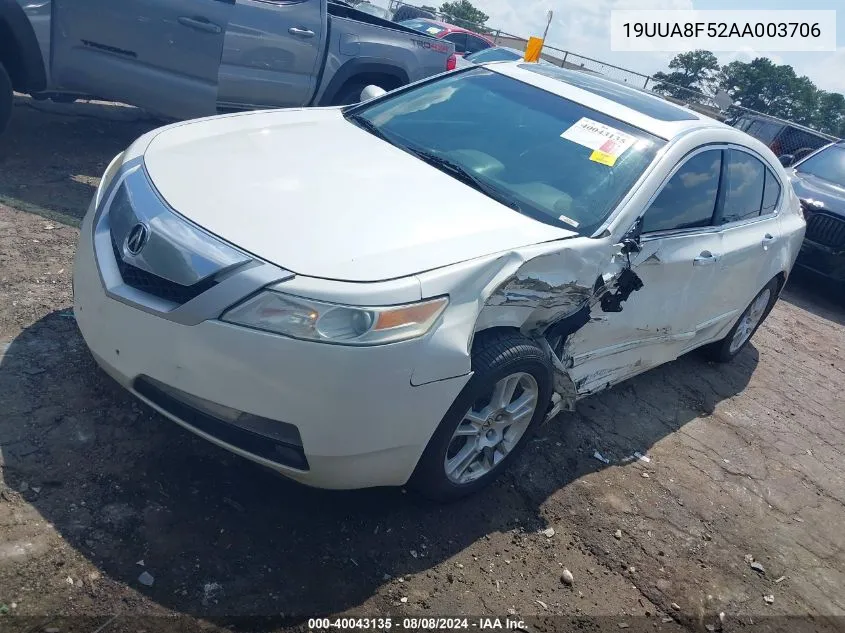 19UUA8F52AA003706 2010 Acura Tl 3.5