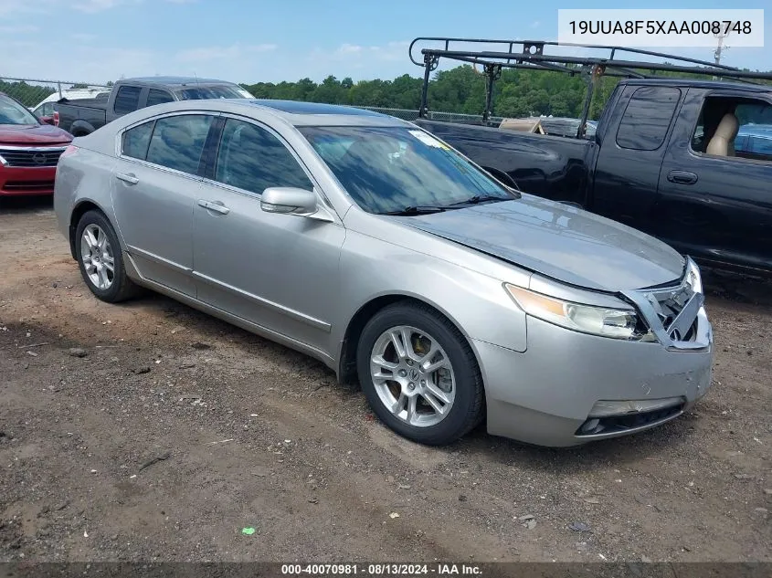 2010 Acura Tl 3.5 VIN: 19UUA8F5XAA008748 Lot: 40070981