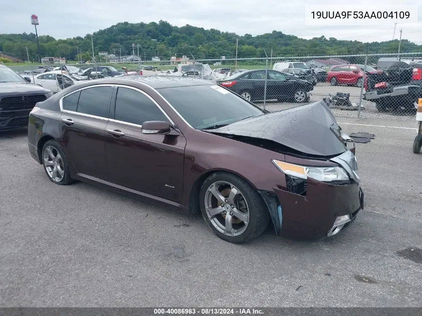 2010 Acura Tl 3.7 VIN: 19UUA9F53AA004109 Lot: 40086983